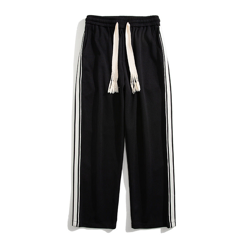 Men's Casual Striped Loose Wide Leg Pants