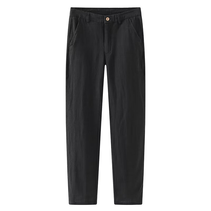 Men's Slim Retro Straight-leg Trousers