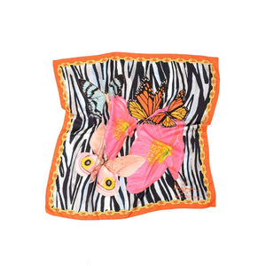 Dee Ocleppo - Dee X Ashley Longshore Red Zebra Silk Scarf