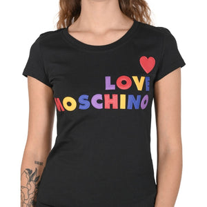 Love Moschino - Love Moschino Womens T-Shirt W 4 B19 5B M 4083 C74 BLACK