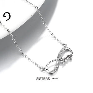 925 Silver Necklace Women's 8-word Infinite Symbol Pendant