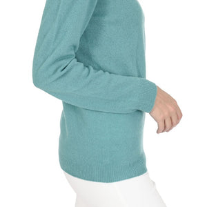 Crown of Edinburgh Cashmere - Crown of Edinburgh Cashmere Womens Turtleneck Sweater COE 005 JADE