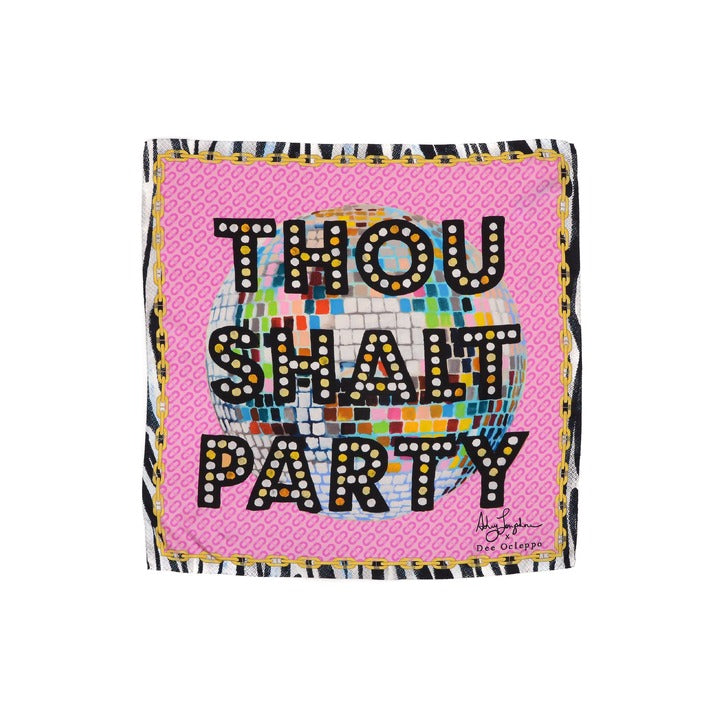 Dee Ocleppo - Dee X Ashley Longshore Thou Shalt Party Silk Scarf