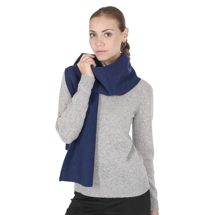 Crown of Edinburgh Cashmere - Crown of Edinburgh Cashmere Womens Scarf COE 0049 ROYAL BLUE