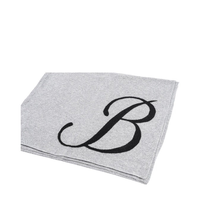 Crown of Edinburgh Cashmere - Crown of Edinburgh Cashmere Monogrammed Scarf DEAN VILLAGE GREY B