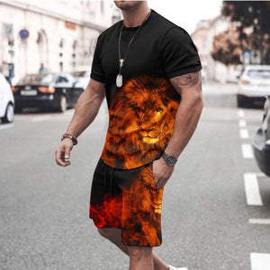 Hip Hop Men's T-shirt Suit