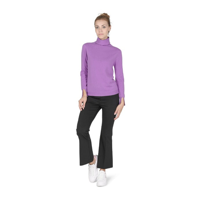 Crown of Edinburgh Cashmere - Crown of Edinburgh Cashmere Womens Turtleneck Sweater COE 0023 LAVENDER