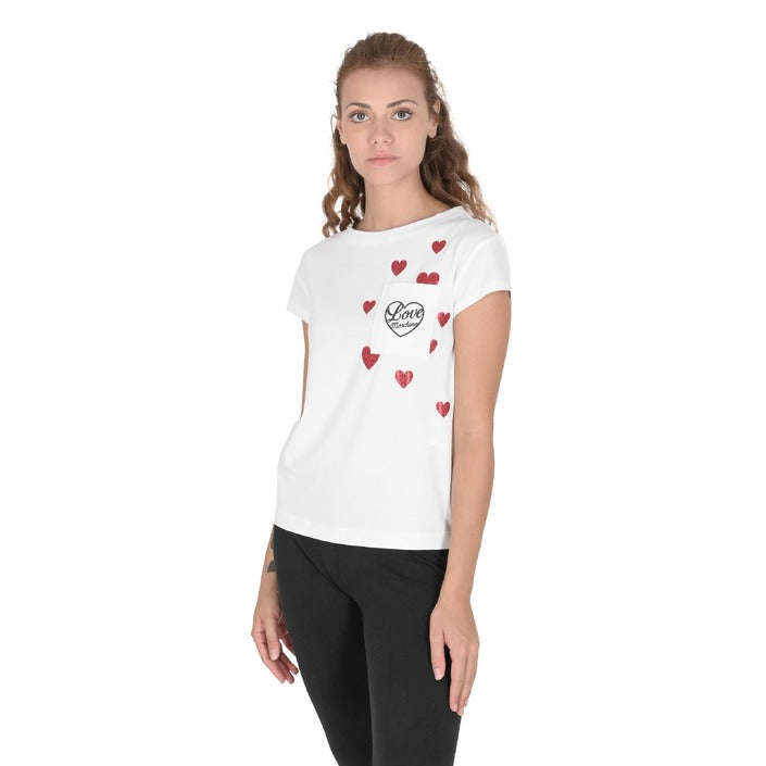 Love Moschino - Love Moschino Womens T-Shirt W 4 F30 2O E 2264 A00 OPTICAL WHITE