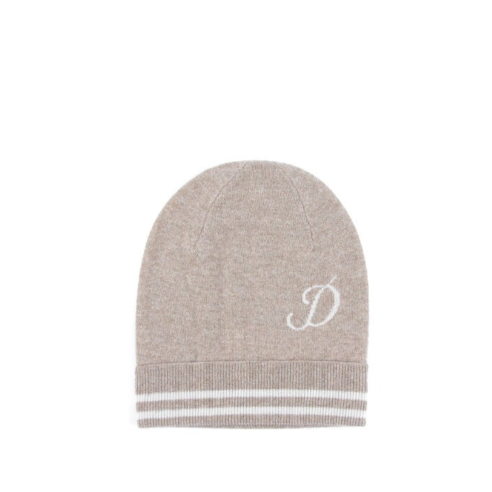 Crown of Edinburgh Cashmere - Crown of Edinburgh Cashmere Monogrammed Beanie BRUNTSFIELD CAMEL D