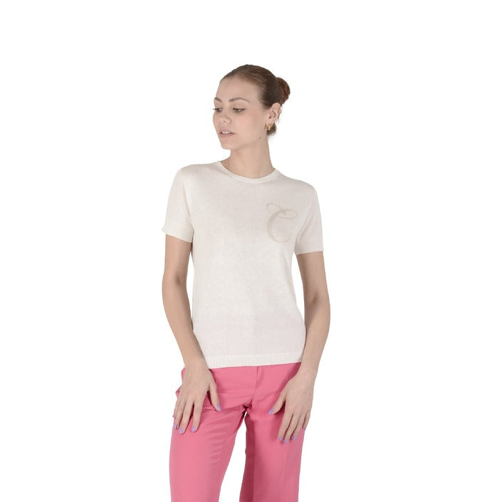 Crown of Edinburgh Cashmere - Crown of Edinburgh Cashmere Short Sleeve ART 003 IVORY LETTER C