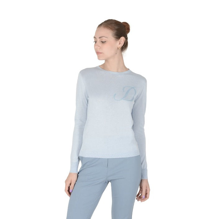 Crown of Edinburgh Cashmere - Crown of Edinburgh Cashmere Long Sleeve ART 004 LIGHT BLUE LETTER D