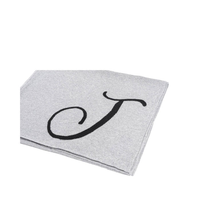 Crown of Edinburgh Cashmere - Crown of Edinburgh Cashmere Monogrammed Scarf DEAN VILLAGE GREY J