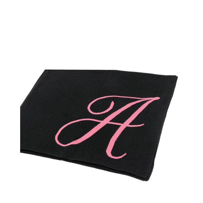 Crown of Edinburgh Cashmere - Crown of Edinburgh Cashmere Monogrammed Scarf DEAN VILLAGE BLACK A