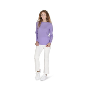 Crown of Edinburgh Cashmere - Crown of Edinburgh Cashmere Womens Boat Neck Sweater COE 0025 LAVENDER