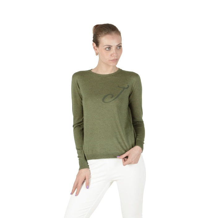 Crown of Edinburgh Cashmere - Crown of Edinburgh Cashmere Long Sleeve ART 004 GREEN LETTER J