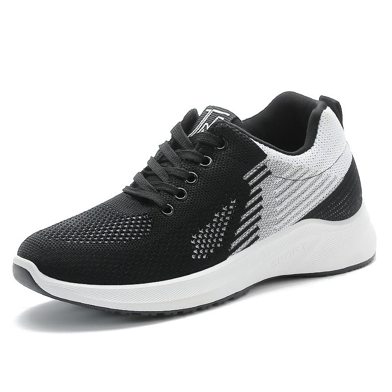 Women's Breathable Flying Woven Lace-up Fashionable Sports Shoes