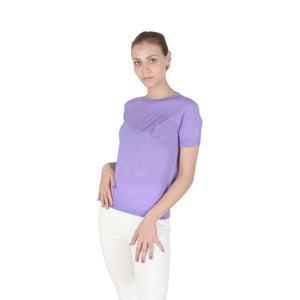 Crown of Edinburgh Cashmere - Crown of Edinburgh Cashmere Short Sleeve ART 003 LILAC LETTER K