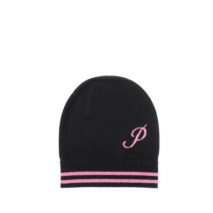 Crown of Edinburgh Cashmere - Crown of Edinburgh Cashmere Monogrammed Beanie BRUNTSFIELD BLACK P