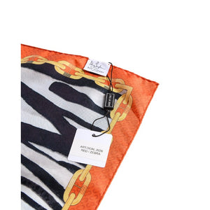 Dee Ocleppo - Dee X Ashley Longshore Red Zebra Silk Scarf