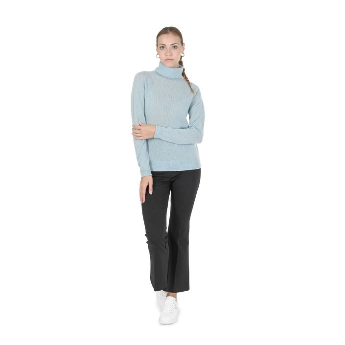 Crown of Edinburgh Cashmere - Crown of Edinburgh Cashmere Womens Turtleneck Sweater COE 0021 ACQUA