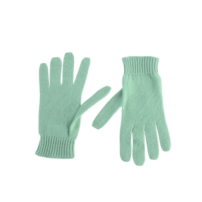 Crown of Edinburgh Cashmere - Crown of Edinburgh Cashmere Womens Short Gloves COE 001 MINT GREEN