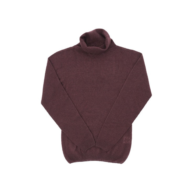 Crown of Edinburgh Cashmere - Crown of Edinburgh Cashmere Womens Turtleneck Sweater COE 0019 BORDEAUX