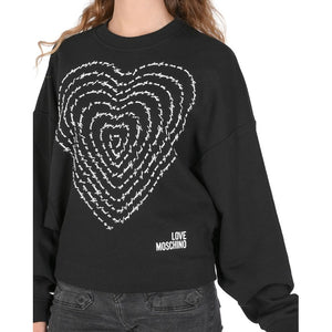 Love Moschino - Love Moschino Womens Sweatshirt W 6 431 02 M 4055 C74 BLACK