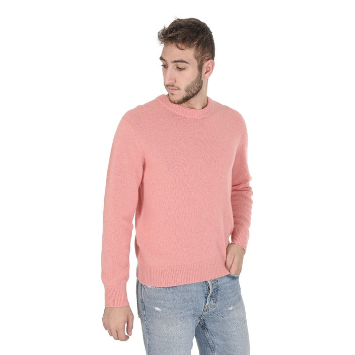 Crown of Edinburgh Cashmere - Crown of Edinburgh Cashmere Mens Round Neck Sweater COE 009 SALMON