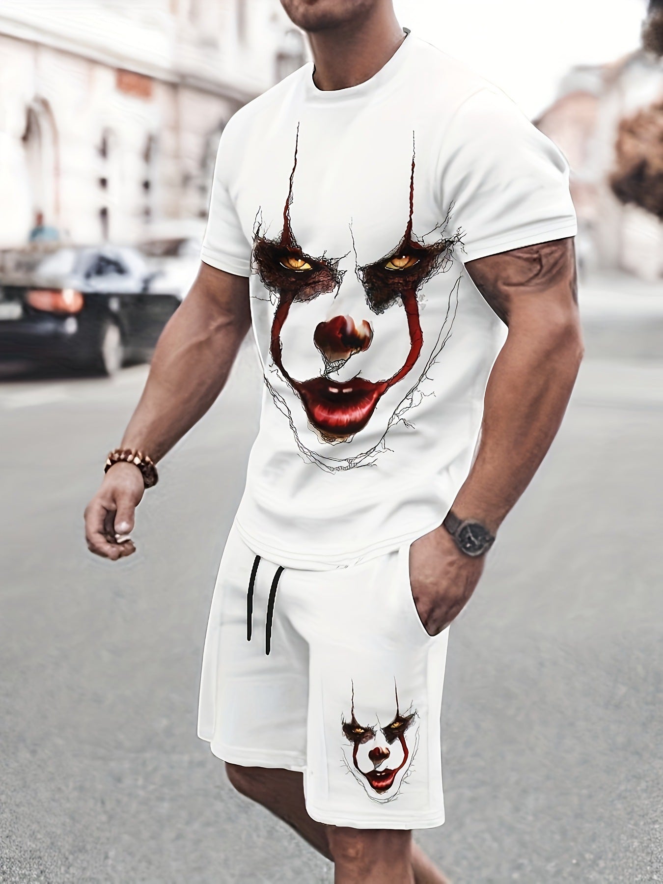 Hip Hop Men's T-shirt Suit