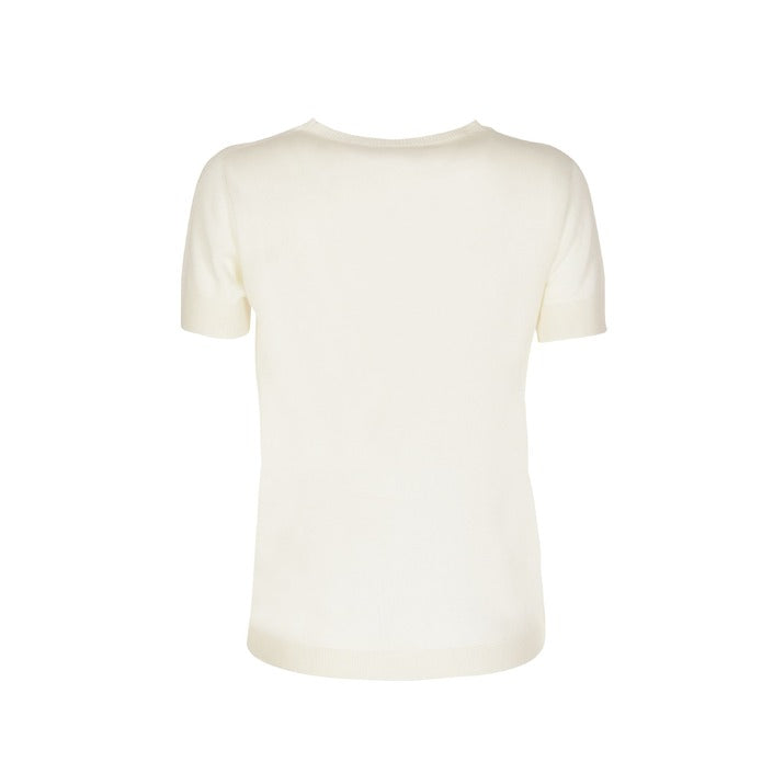 Crown of Edinburgh Cashmere - Crown of Edinburgh Cashmere Short Sleeve ART 003 IVORY LETTER D