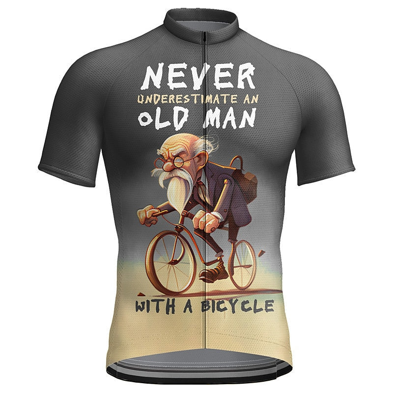 Bodysuit Cycling Clothing Sports Top Raglan Sleeve Printed Men's Short Sleeve