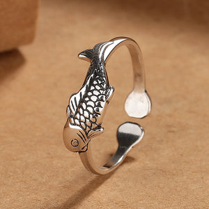 Vintage Thai Silver Koi Ring