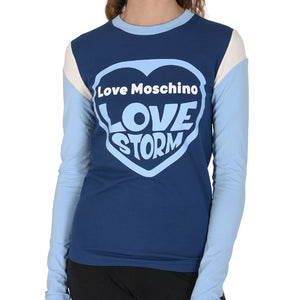 Love Moschino - Love Moschino Womens T-Shirt W 4 H74 01 E 1951 4054 MULTI