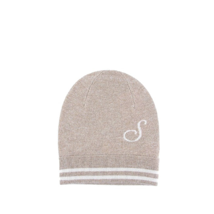 Crown of Edinburgh Cashmere - Crown of Edinburgh Cashmere Monogrammed Beanie BRUNTSFIELD CAMEL S