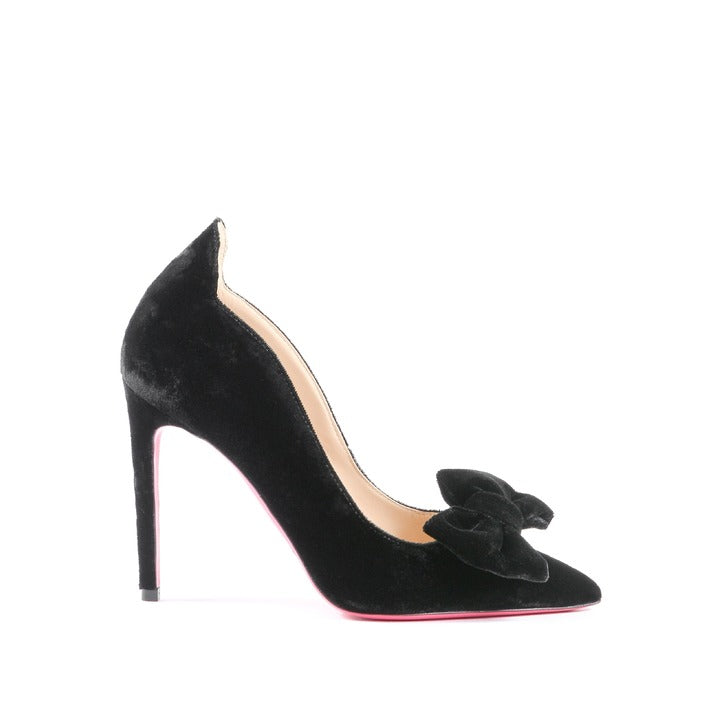 Dee Ocleppo - Ladies Velvet Bow Pump - Black