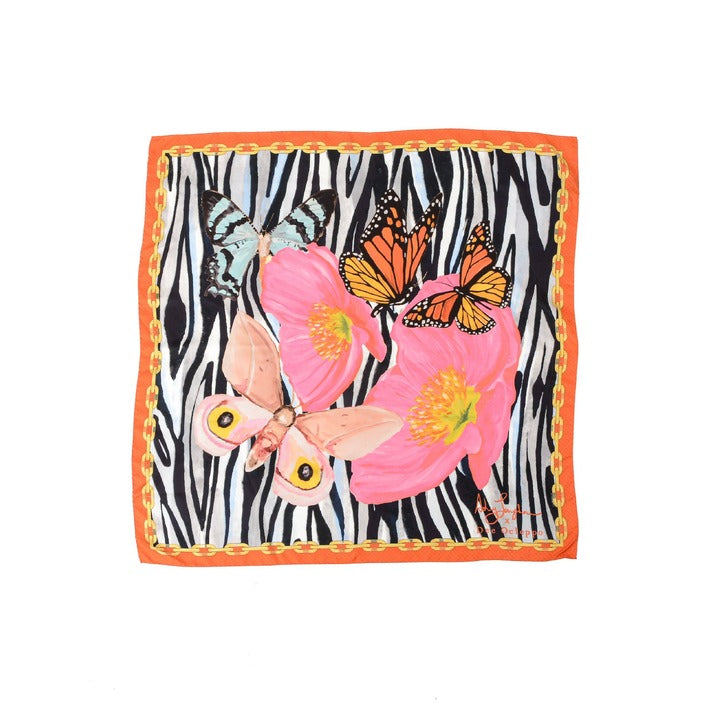 Dee Ocleppo - Dee X Ashley Longshore Red Zebra Silk Scarf