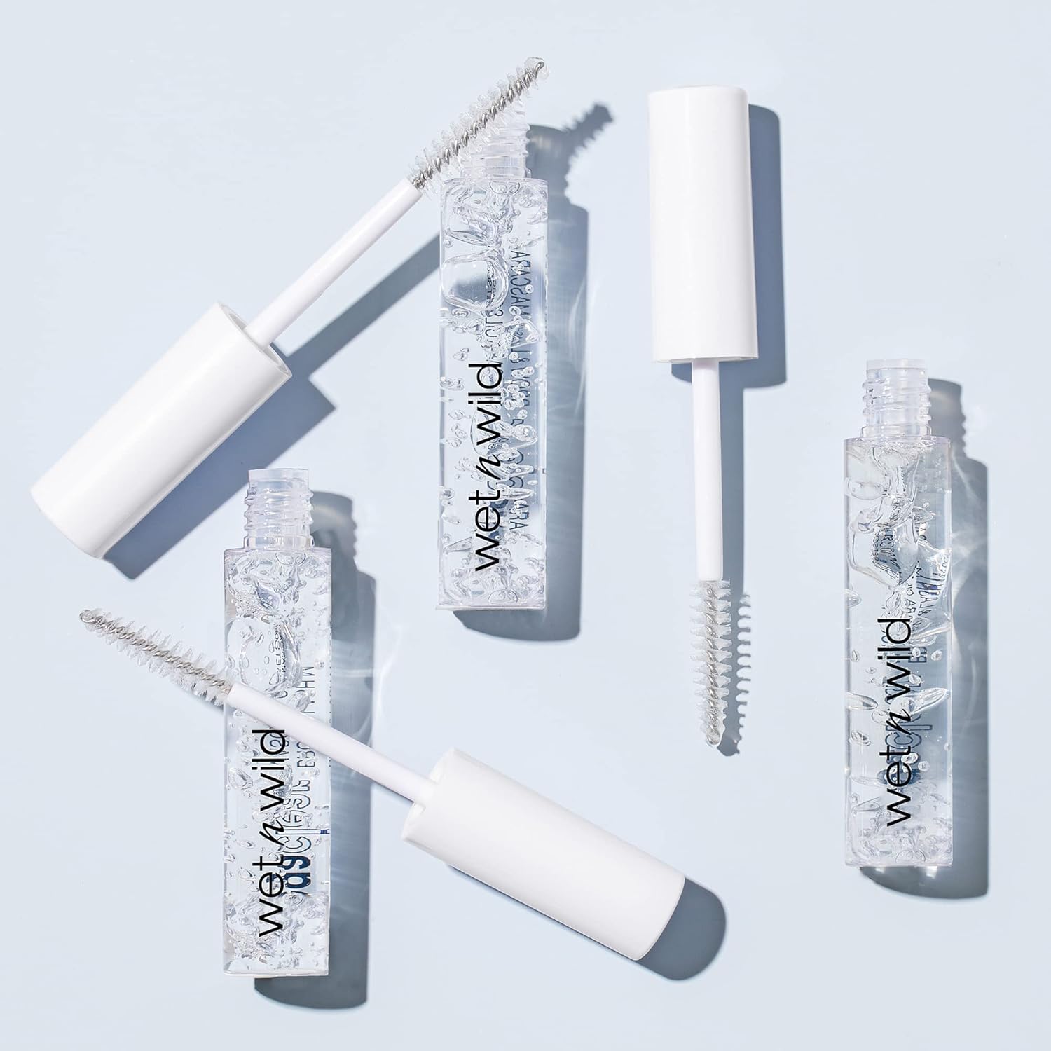 wet n wild Mega Clear Brow & Lash Mascara - Sculpts Brows, Defines Lashes, Conditioning with Soy Protein & Provitamin B5, Primer & Top Coat, Cruelty-Free & Vegan - Clear