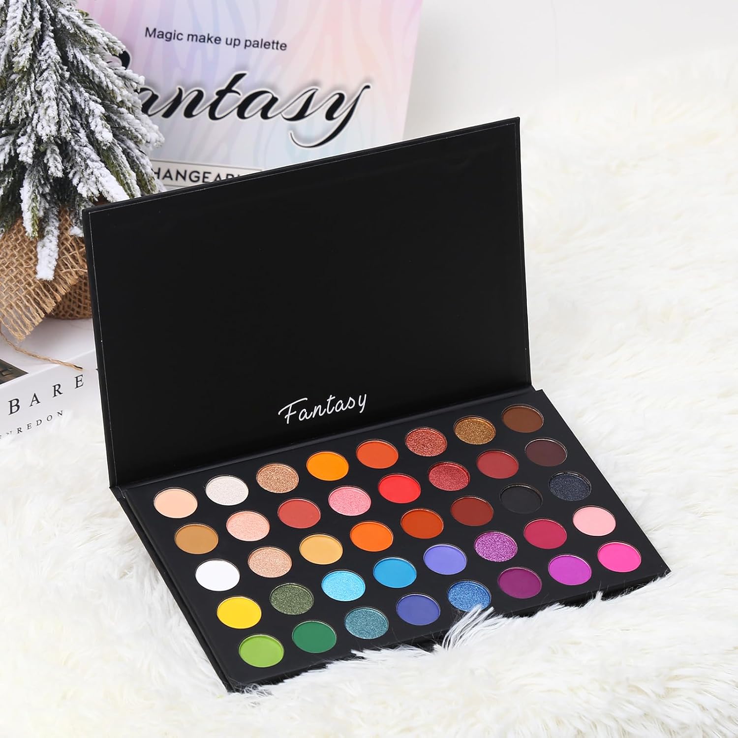 Highly Pigmented Eye Makeup Palette, Matte Shimmer Metallic Eyeshadow Pallet Long Lasting Blindable Natural Colors Make Up Eye Shadows Cosmetics Gift Kit