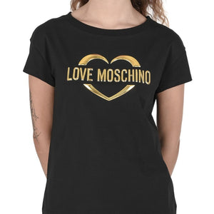 Love Moschino - Love Moschino Womens T-Shirt W 4 F30 2R E 1951 C74 BLACK