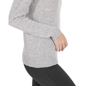 Crown of Edinburgh Cashmere - Crown of Edinburgh Cashmere Womens Turtleneck Sweater COE 0021 LIGHT GREY