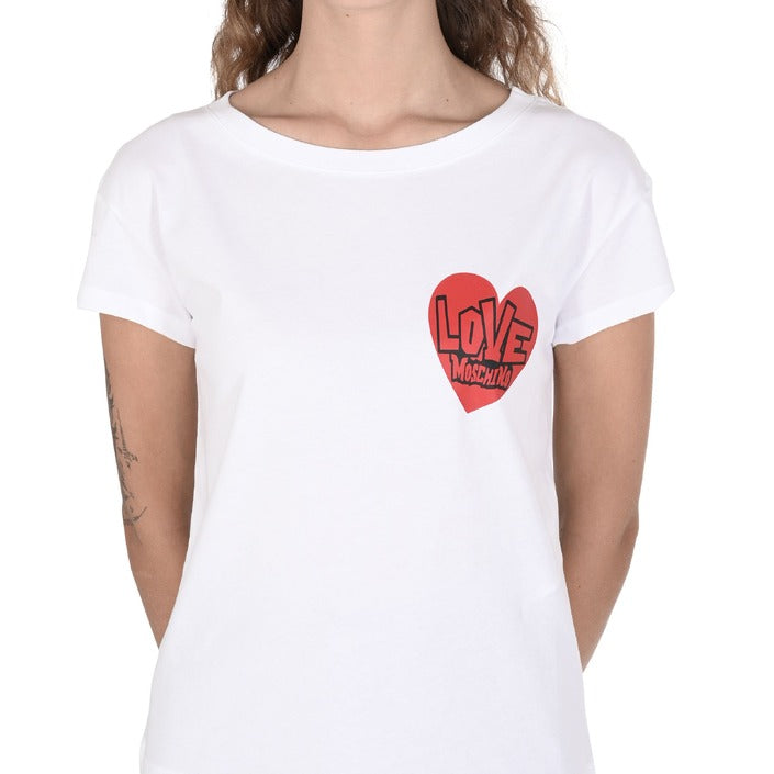 Love Moschino - Love Moschino Womens T-Shirt W 4 F30 3G M 3876 A00 OPTICAL WHITE