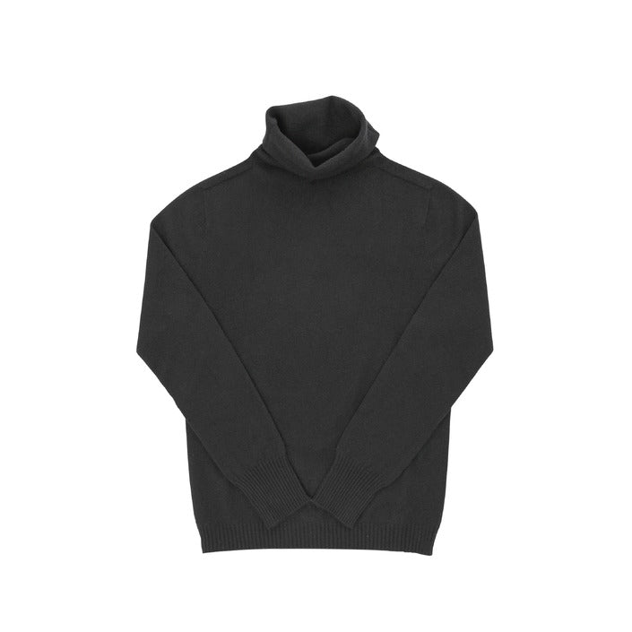 Crown of Edinburgh Cashmere - Crown of Edinburgh Cashmere Womens Turtleneck Sweater COE 0023 BLACK