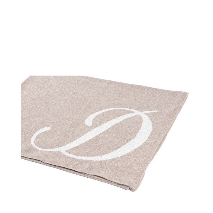 Crown of Edinburgh Cashmere - Crown of Edinburgh Cashmere Monogrammed Scarf DEAN VILLAGE CAMEL D