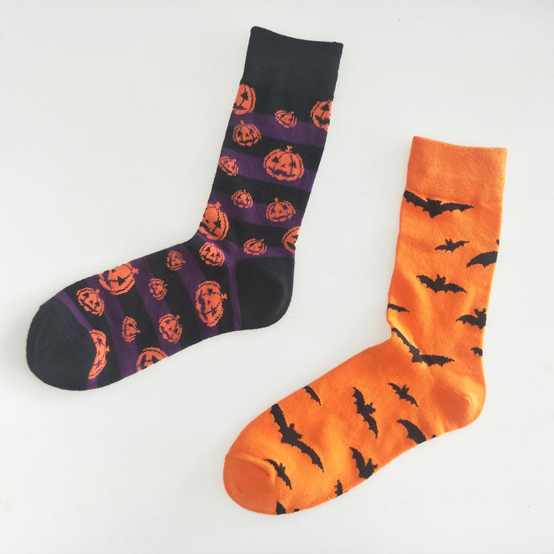 Halloween Cartoon Men's Middle Socks