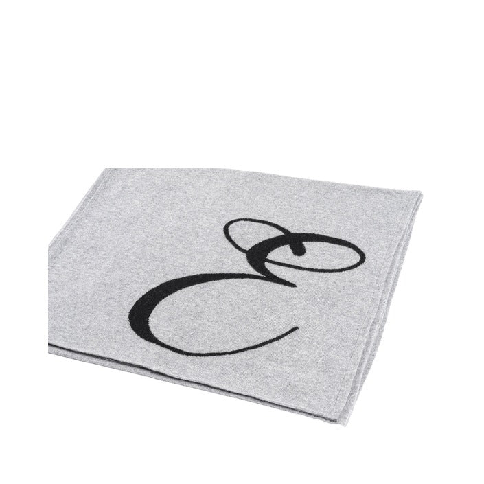 Crown of Edinburgh Cashmere - Crown of Edinburgh Cashmere Monogrammed Scarf DEAN VILLAGE GREY E