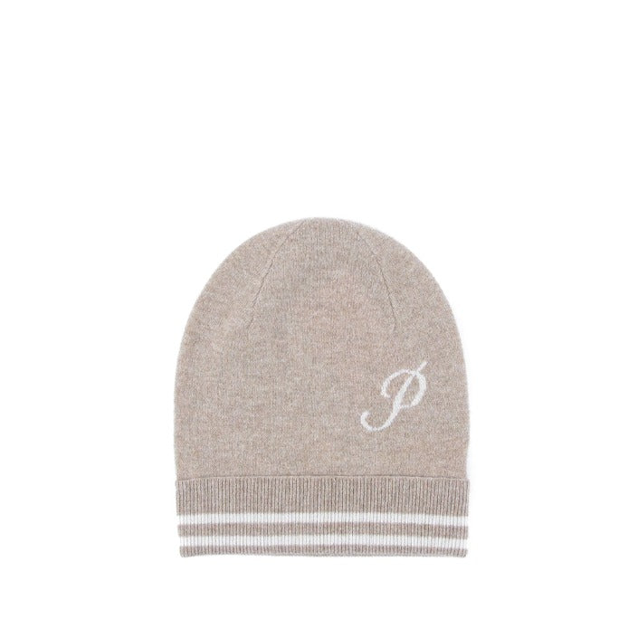 Crown of Edinburgh Cashmere - Crown of Edinburgh Cashmere Monogrammed Beanie BRUNTSFIELD CAMEL P