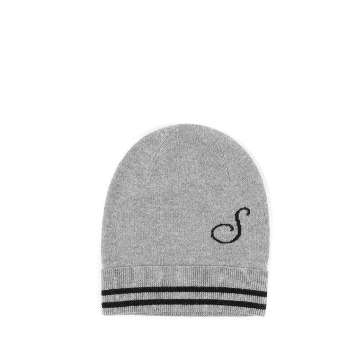 Crown of Edinburgh Cashmere - Crown of Edinburgh Cashmere Monogrammed Beanie BRUNTSFIELD GREY S