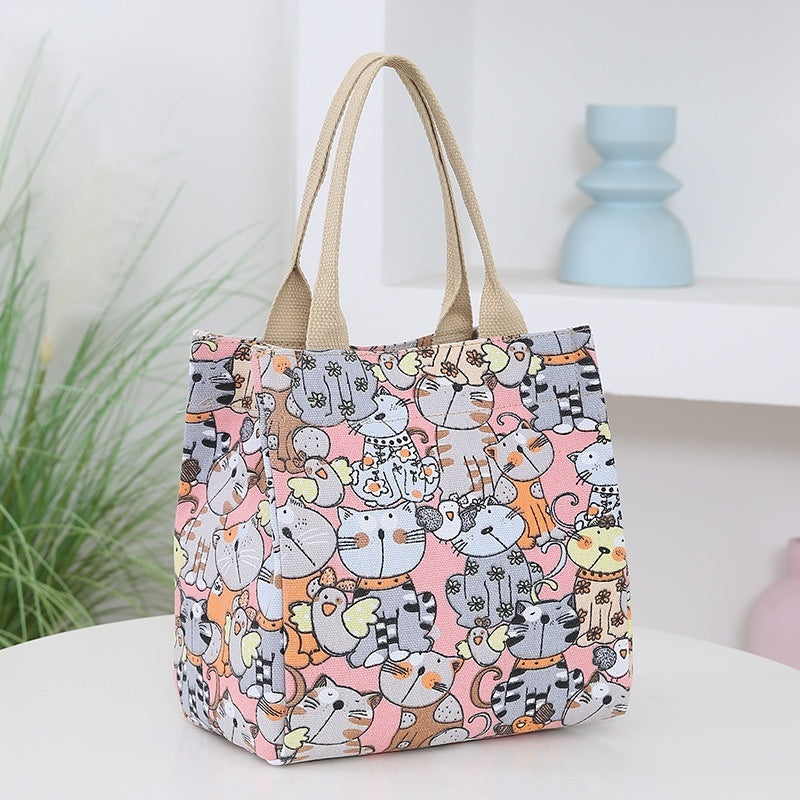 Women's Portable Cartoon Large Capacity Handbag