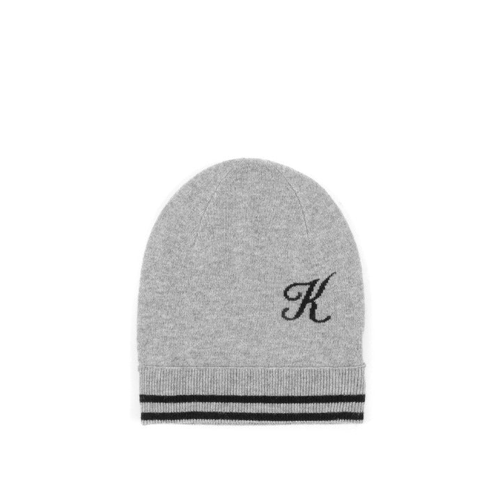 Crown of Edinburgh Cashmere - Crown of Edinburgh Cashmere Monogrammed Beanie BRUNTSFIELD GREY K