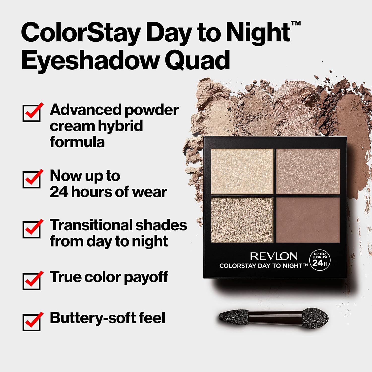 Revlon Eyeshadow Palette, ColorStay Day to Night Up to 24 Hour Eye Makeup, Velvety Pigmented Blindable Matte & Shimmer Finishes, 505 Decadent, 0.16 Oz Visit the REVLON Store